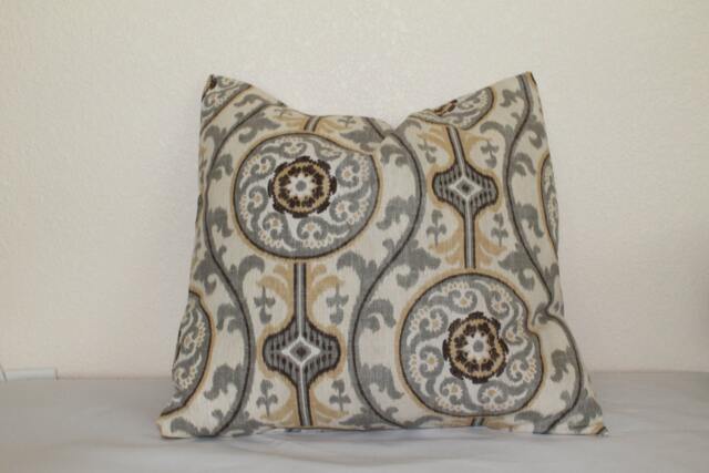 Decorative Throw Cover Magnolia Suzanni Metal Lumbar Pillow Accent Toss 14x14 16x16 18x18 20x20 22x22 - image 1