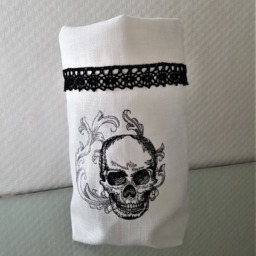 Halloween Light Bag Flashlight Skull Embroidered Lace - thumbnail 2