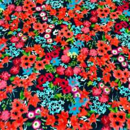 Floral Cotton Velvet Cushion Cover Harlequin Wild Flower Design - thumbnail 2