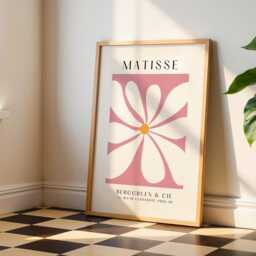 Pink Matisse Wall Art Print Abstract Floral - Minimalist Blush Poster - thumbnail 2