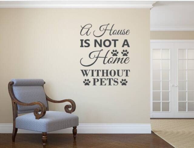 A House Is Not Home Without Pets. Vinyl Wall Decal. Add To Mirrors, Windows, Chalkboards, Walls. Pet Decals - image 1