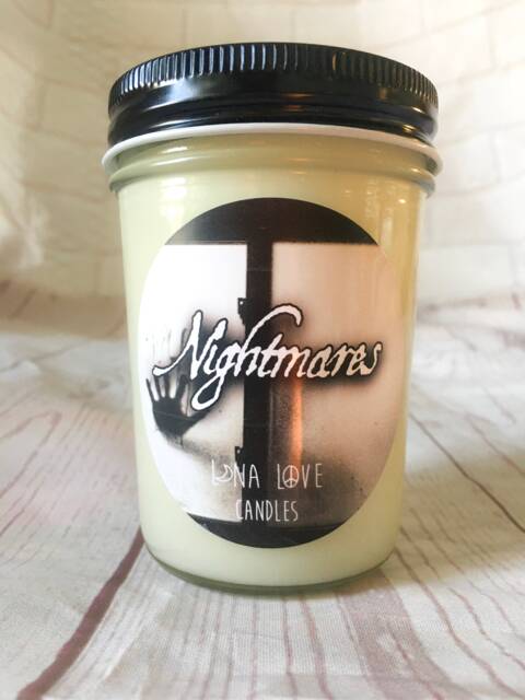 100% Soy 8Oz Candle Nightmares Inspired Scented - image 1