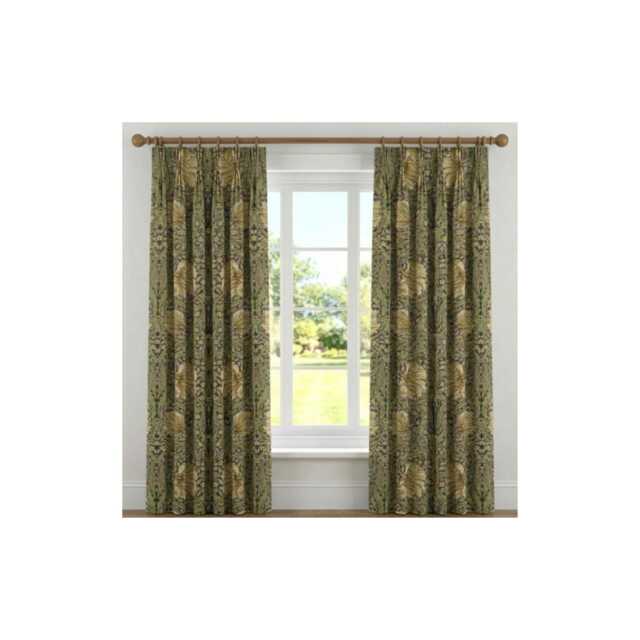 Custom Made William Morris Pimpernel Earth Blackout/Lining Curtains Pinch /Triple Pleat - image 1