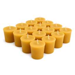 Beeswax Votive Candles Set Of 16/100% Natural Handcrafted in The Usa Full 2 Oz Wax Votives Wedding Event Party Holiday Candle - thumbnail 4