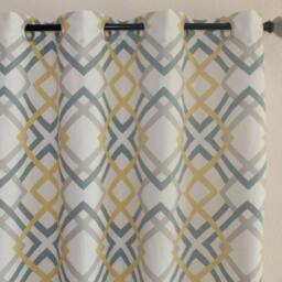 "Pair 25 Or 50"" Wide Premier Print Winston Print Rod Pocket Panels Drapes Cafe Curtain 24 48 63 72 84 96 108 120" - thumbnail 3