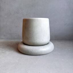Concrete Planter With Saucer, Modern Plant Pot, Bubble Planter, Decorative Cement Minimalist Pot Nordic Chunky - thumbnail 4