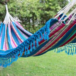Vibrant Inca Hammock - Lightweight, Double, Handmade Ultra-Comfy For Outdoor Bliss & Relaxation - thumbnail 2