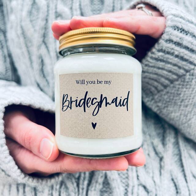Bridesmaid Proposal Candle, Will You Be My Bridesmaid, Hen Party, Bide Squad, Maid Of Honour Gift, Chief - image 1