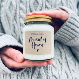 Bridesmaid Proposal Candle, Will You Be My Bridesmaid, Hen Party, Bide Squad, Maid Of Honour Gift, Chief - thumbnail 2