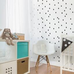 Little Raindrops Allover Stencil - Quick & Easy Diy Wall Art Better Cheaper Than Wallpaper - thumbnail 2