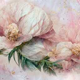 Huge Flower Wall Mural Pink Gold Decal Girl Nursery Decor Bedroom Gold Wallpaper Removable Backdrop - thumbnail 2