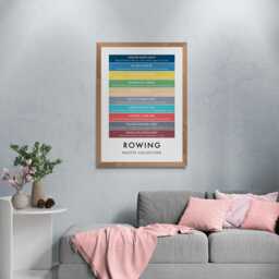Rowing Funny Colour Palette Print, Sports Gift, Poster Wall Art - thumbnail 2