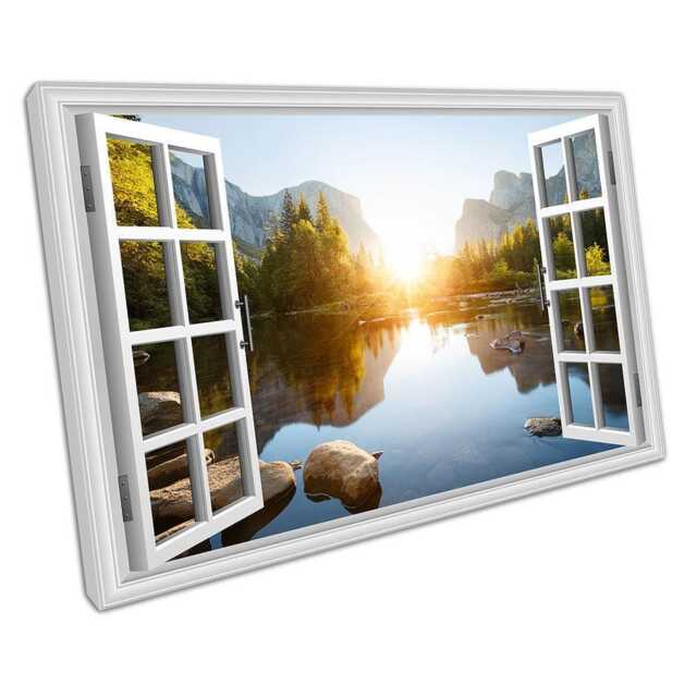 stunning Yosemite Valley Sunrise Canvas Print - Ready To Hang Nature Wall Art For Home & Office Decor - image 1