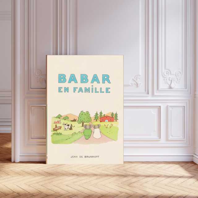 Babar The Elephant Nursery Wall Art, Retro Kids, Kids Room Genre Neutral Baby Illustration Art Print - image 1