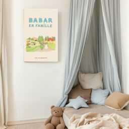 Babar The Elephant Nursery Wall Art, Retro Kids, Kids Room Genre Neutral Baby Illustration Art Print - thumbnail 3