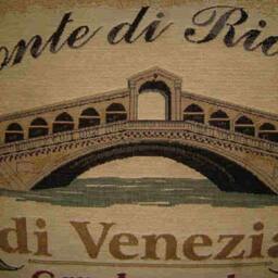 Ponte Di Rialto Venezia Canal Grande Oblong Tapestry Cushion Pillow Cover - thumbnail 2