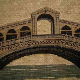 Ponte Di Rialto Venezia Canal Grande Oblong Tapestry Cushion Pillow Cover - thumbnail 3