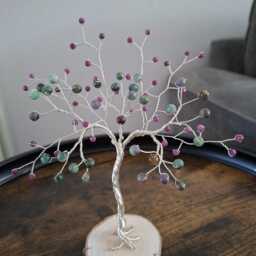 40Th Ruby Wedding Anniversary Gift, Handmade Gemstone Tree, Personalised Gift For Parents - thumbnail 3