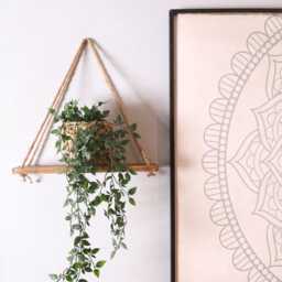 2 Pcs - Rustic Hanging Rope Shelves Handmade For Outdoor Patio & Garden, Living Room Decor - thumbnail 3