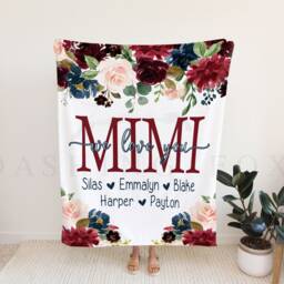 Personalized Christmas Gift Gift, For Her, Mom Grandma Blanket, Grandparent - thumbnail 3