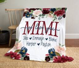 Personalized Christmas Gift Gift, For Her, Mom Grandma Blanket, Grandparent