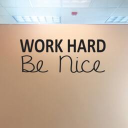 Classroom Wall Decor, Work Hard. Be Nice. Decal. Decal For Kids Room. Study Room Ideas - thumbnail 3