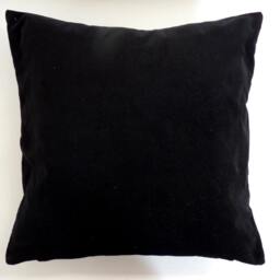 Black Velvet Pillow Case, Heavy Cotton Luxe Boho Cushion Cover - thumbnail 3
