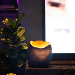 Handmade Black Design Ceramic Lamp For Bedroom & Livingroom, Unique Textured, Minimalist - thumbnail 2