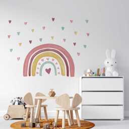 Loving Heart Rainbow Nursery Wall Sticker - thumbnail 2