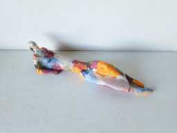 Art Deco Ceramic Female Sculpture Bohemian Tabletop Or Wall - thumbnail 1