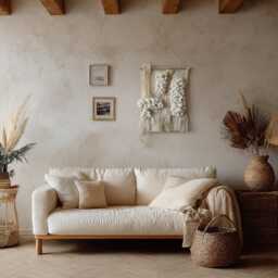 Set Of 3 Woven Wall Hangings Neutral Earth Tone Tapestries - thumbnail 3