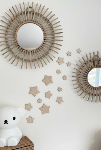 Birch Ply Star Wall Art, Nursery Decor, Set Of 15 - image 1