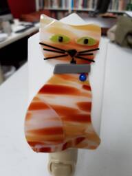 Dog Night Light Kids Room Decor Room Light Nursery Decor Fused Glass Whimisical Cat Night Baby Shower