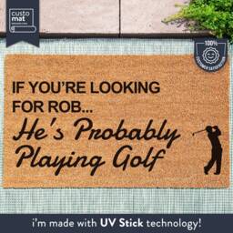 Personalized Gift For Him - Customized Mat New Home Valentines Husband Golf Funny Doormat - thumbnail 1