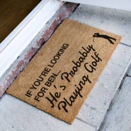 Personalized Gift For Him - Customized Mat New Home Valentines Husband Golf Funny Doormat - thumbnail 2
