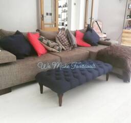 Various Sizes Rectangular Chesterfield Footstool/Coffee Table Pouffe Bench - thumbnail 1