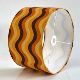 Orange Wave Lamp Shade Handmade Abstract Pendant Light - thumbnail 4