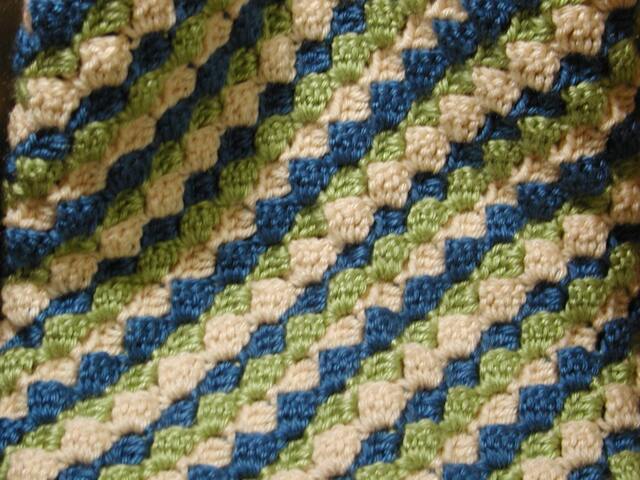 Crocheted Wave Shell Baby Afghan Blanket - image 1