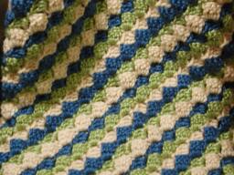Crocheted Wave Shell Baby Afghan Blanket - thumbnail 1