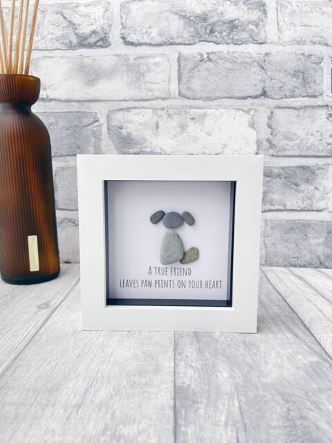Gifts For Dog Lover, Memorial Gift, Portrait, Unusual Women, Pebble Art Dog, Pet Lover Ideas, Keepsake Gift - image 1