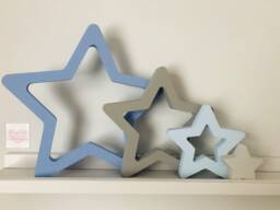 Stacking Stars Shelf Decor Nursery Or Childrens Bedroom Ornament - thumbnail 1