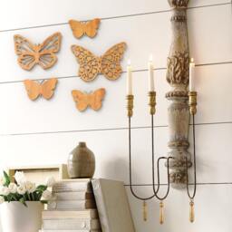 Butterfly Decorations For Party, Wooden Wall Art Decor, Baby Shower Room Decor Gift, Outdoor, Insect Decals - thumbnail 2