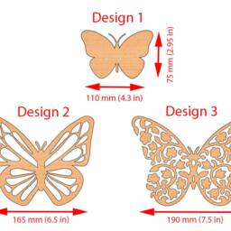 Butterfly Decorations For Party, Wooden Wall Art Decor, Baby Shower Room Decor Gift, Outdoor, Insect Decals - thumbnail 4