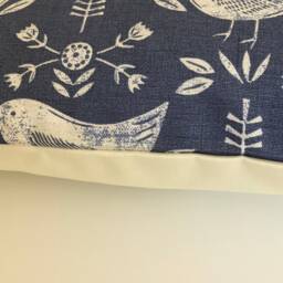 "Narvik Birds Cushion Covers Blue White Scandinavian Style, Set Of 2 - 16""-24" - thumbnail 2