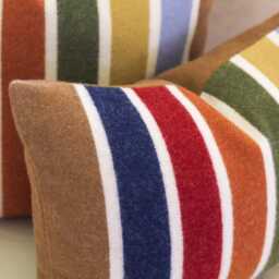 Joshua Tree National Park Wool Pillow Cover, Camel Stripe Cover - Made To Order - thumbnail 3