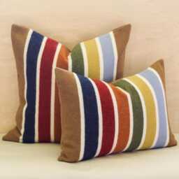 Joshua Tree National Park Wool Pillow Cover, Camel Stripe Cover - Made To Order - thumbnail 2