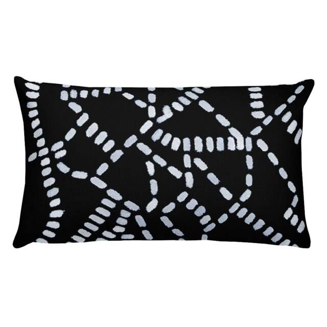 Black & White Accent Pillow Modern Home Decor - image 1