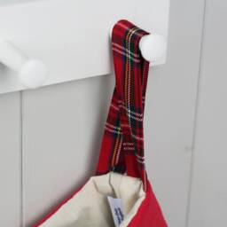 Christmas Stocking - Holiday Personalised Stockings Decorations Red Tartan - thumbnail 3