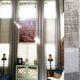 "Extra Long Sheer Decorative Linen Curtain - 1 Panel Custom Made 8-24 Ft 50"" 100" - thumbnail 3