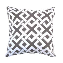 "Grey Pillow Cover.gray Pillow. Gray Lattice Pillow-Gray Geometric Covers-Gray & White Pillow-16 X 16"" Or 17 17"" 18 18" - thumbnail 3